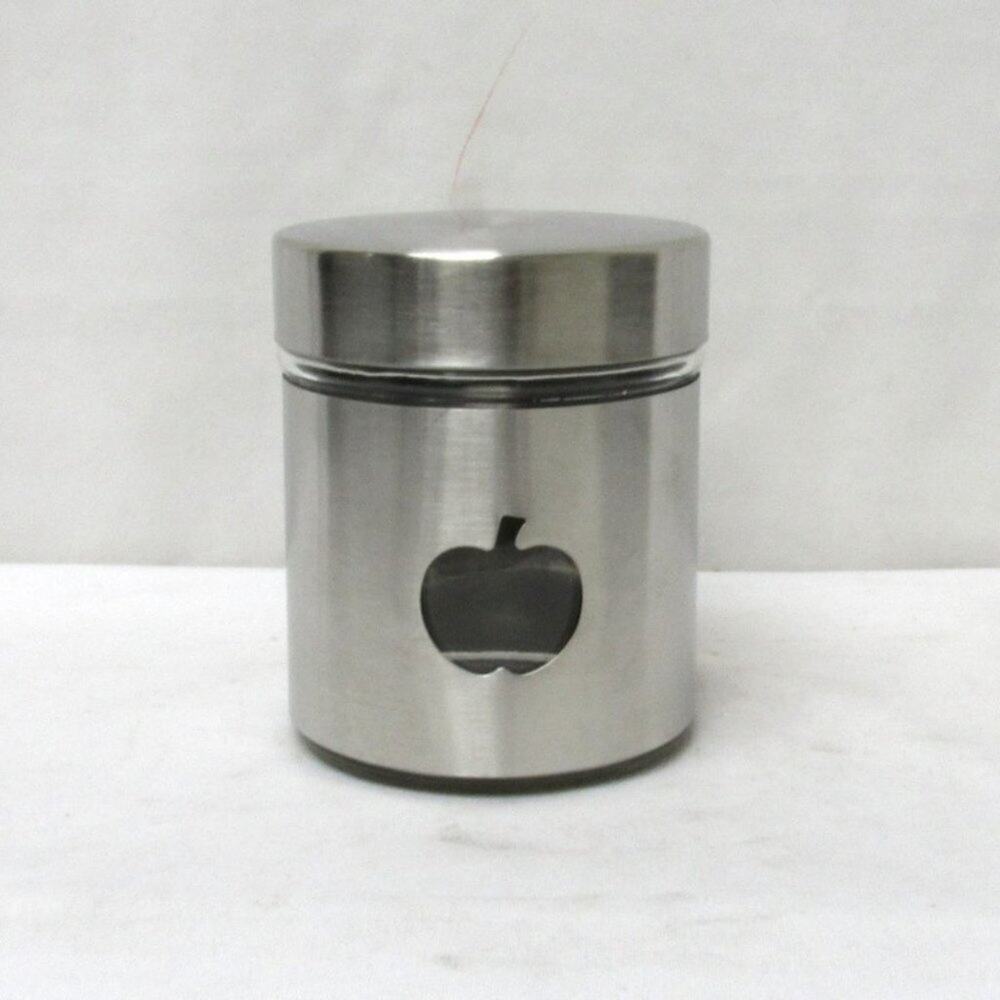 APPLE STAINLESS STEEL GLASS JAR KEEPSAKE || EUC